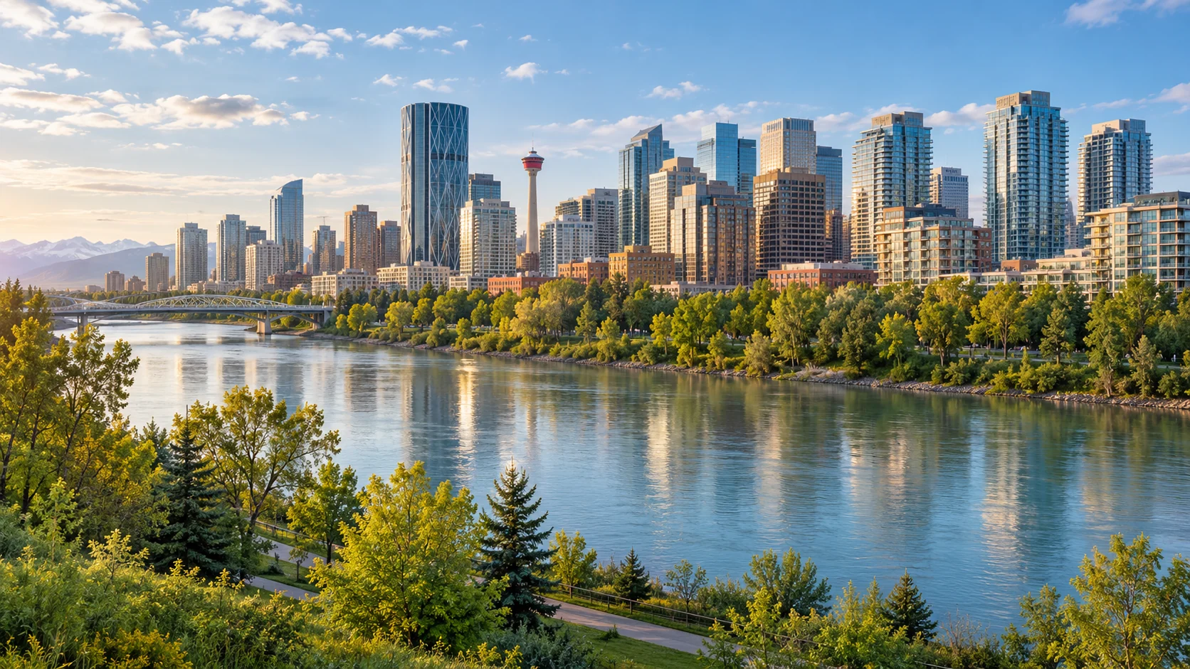 Calgary city and landscape in Canada