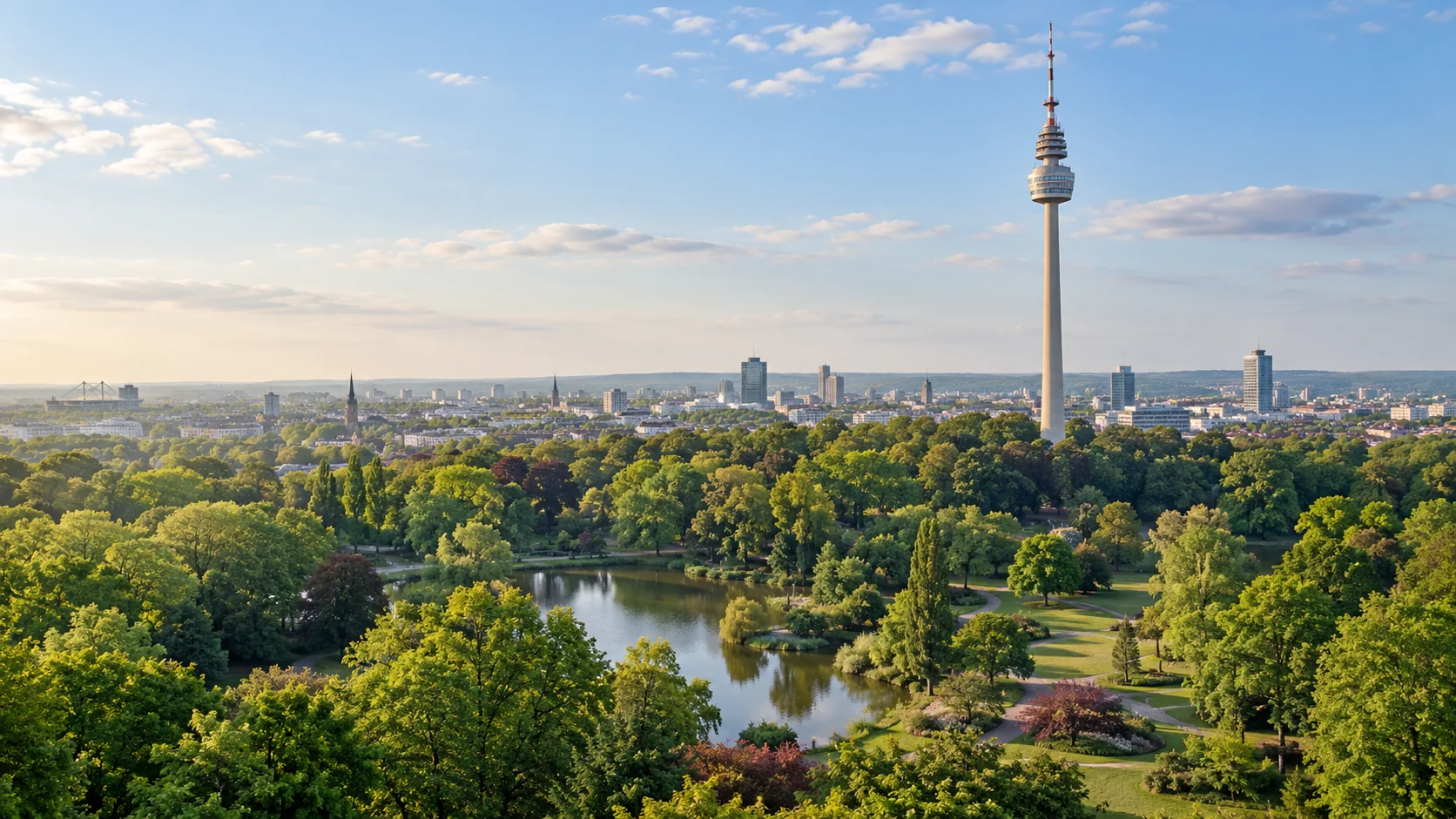 Dortmund city and landscape in Germany