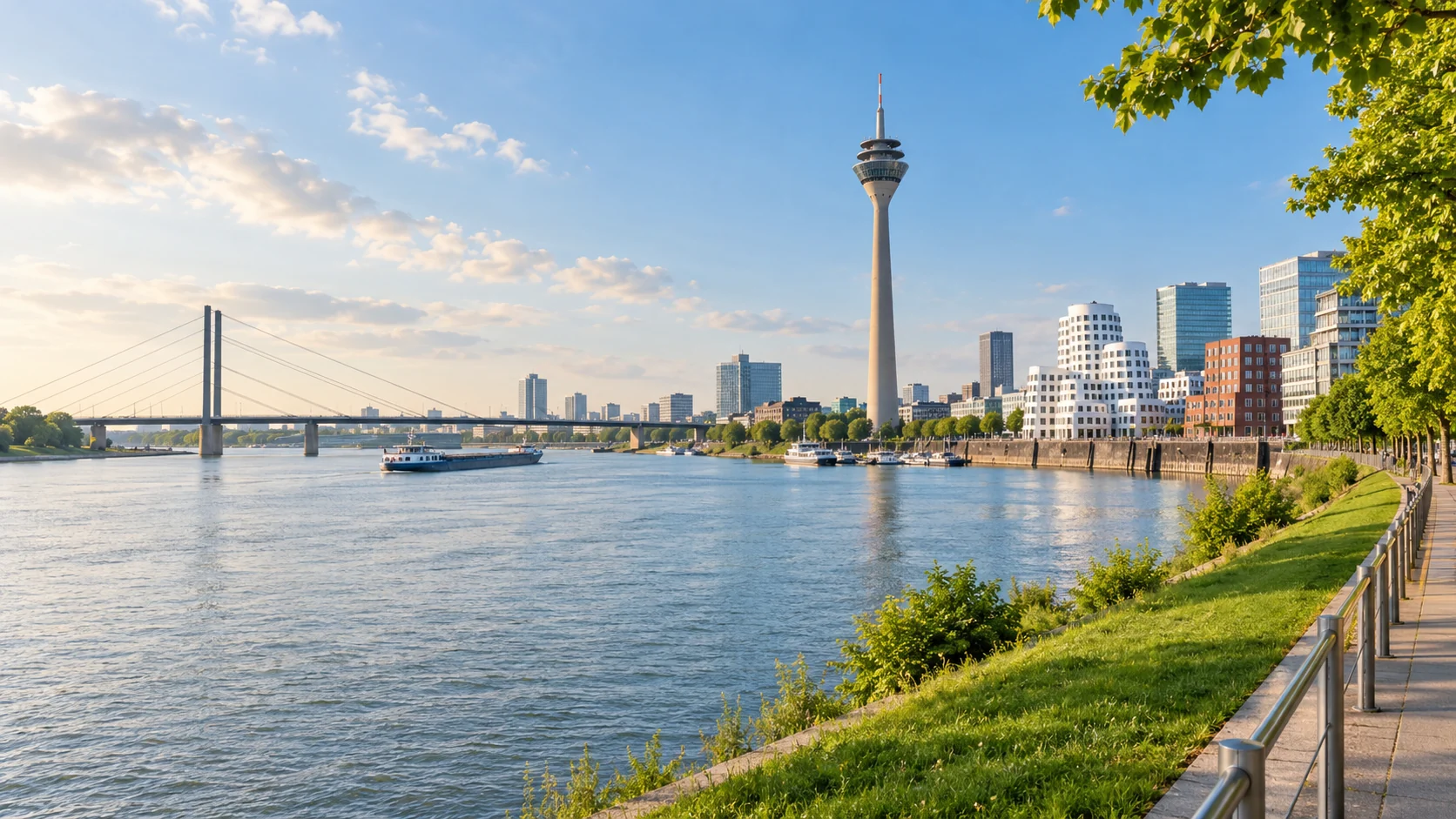 Düsseldorf city and landscape in Germany