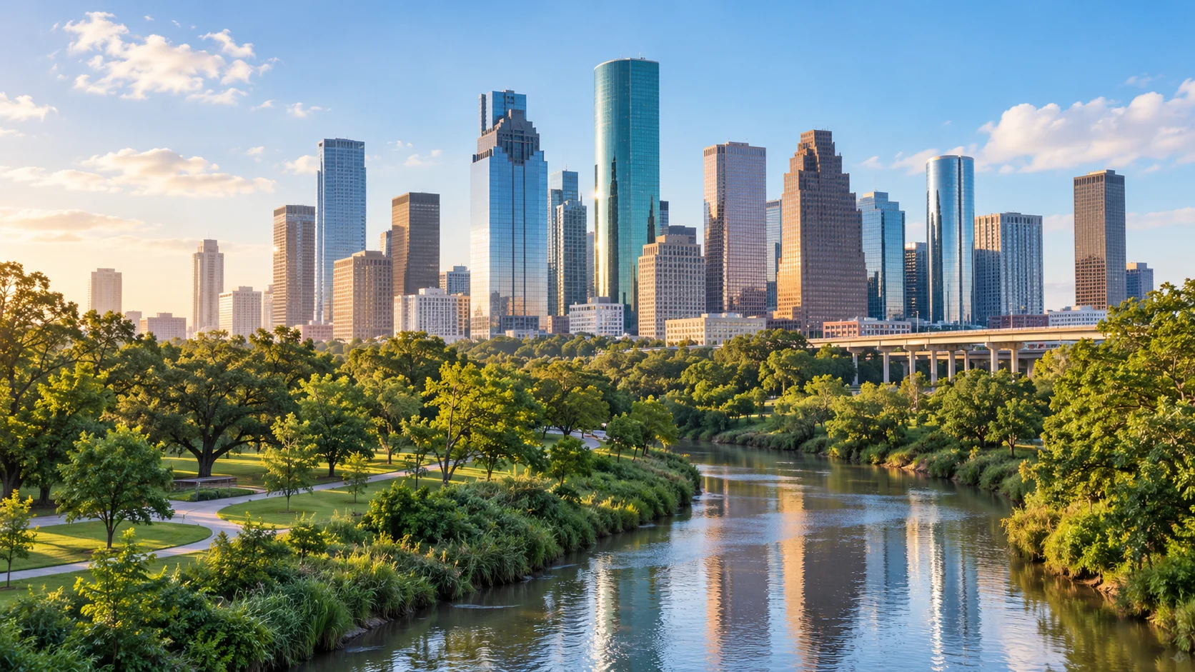 Houston city and landscape in United States