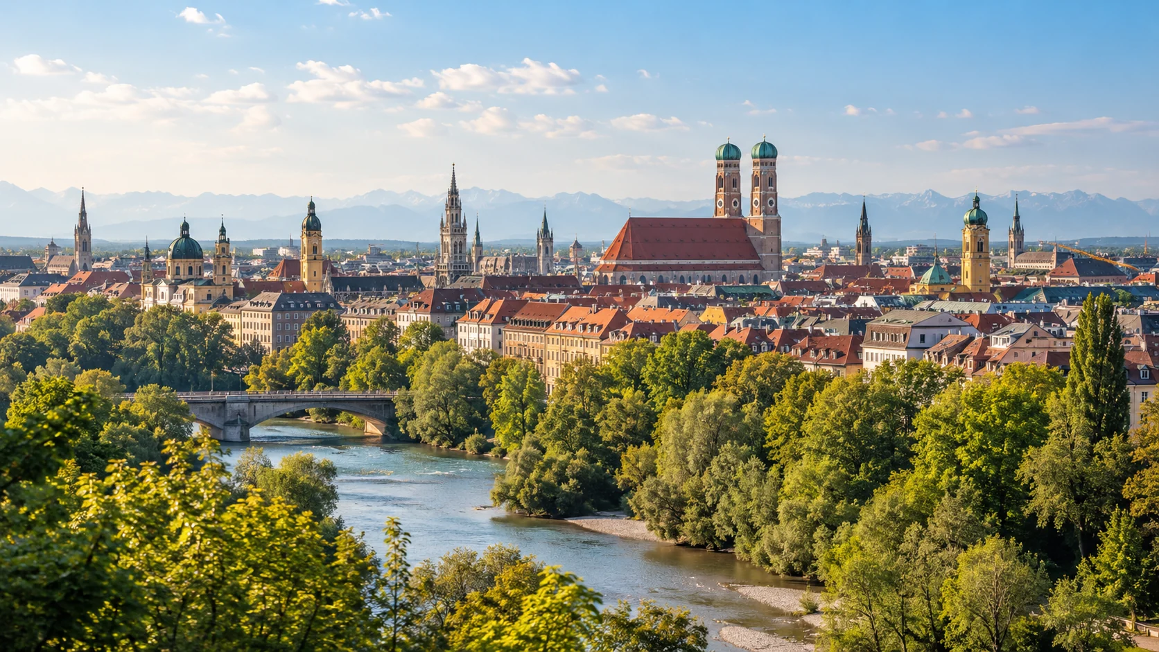 Munich city and landscape in Germany